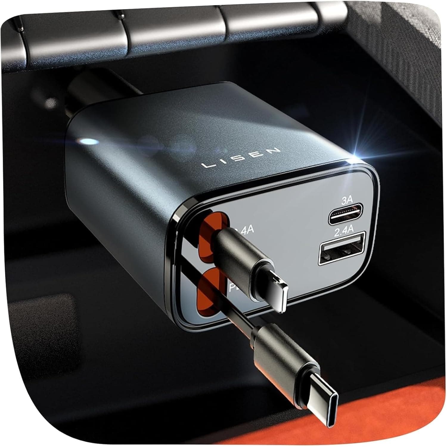 LISEN retractable car charger
